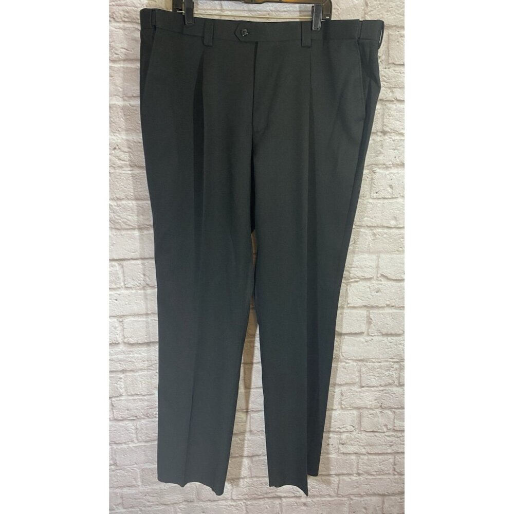 NEW Stacy Adams‎ Unfinished Hem Mens Dress Pants Black 42R